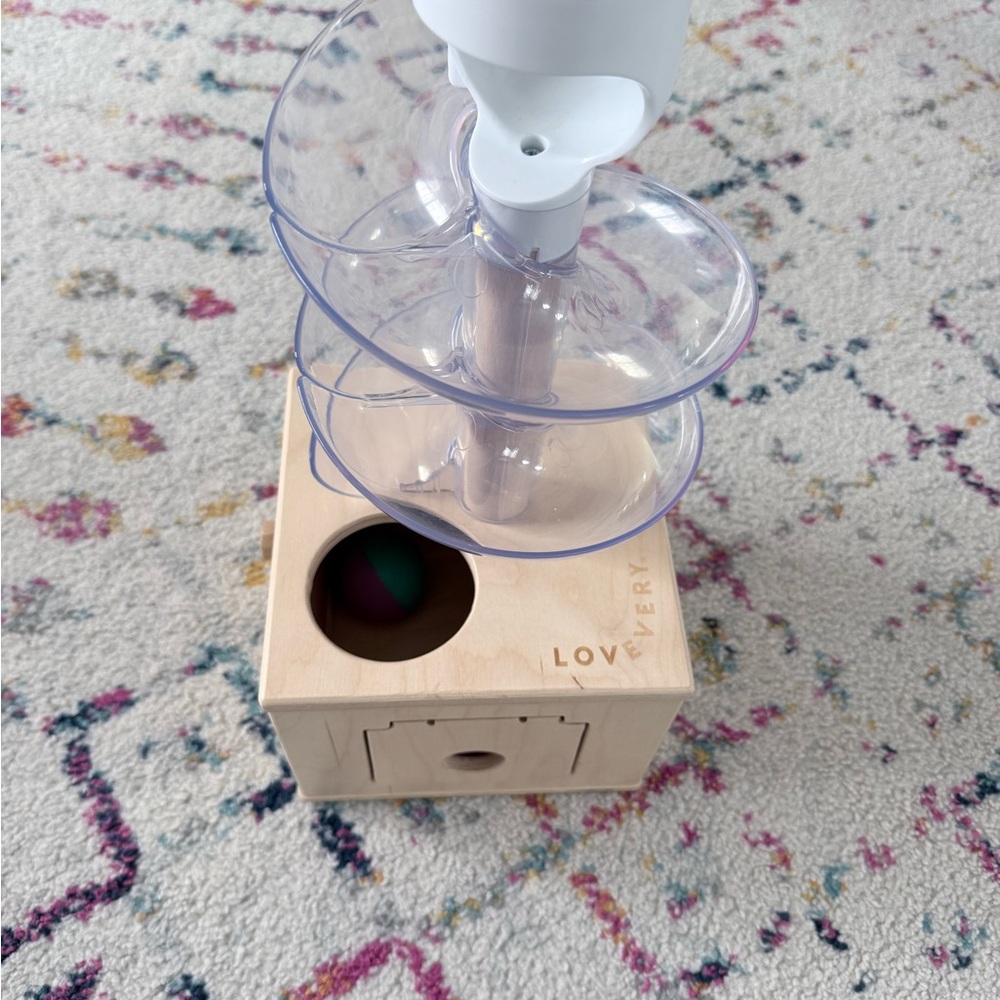 Lovevery Wooden Ball Drop Toy with Clear Spiral
